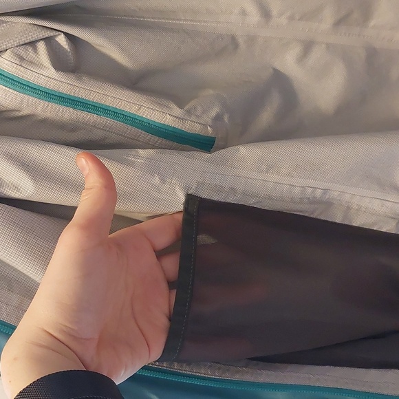 Blue and gray LLBean Rain Jacket - Picture 6 of 9